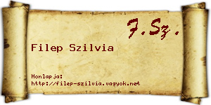 Filep Szilvia névjegykártya
